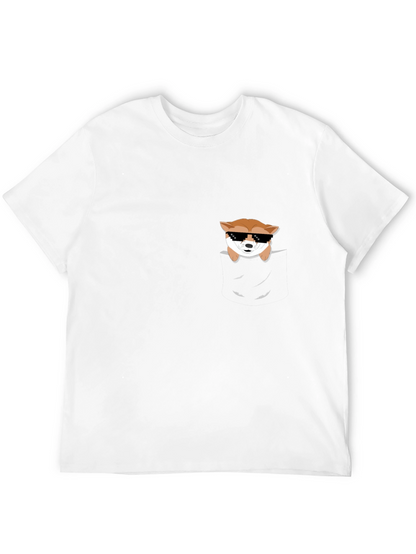 Cool Doge Pocket T-Shirt - Funny Meme Tee