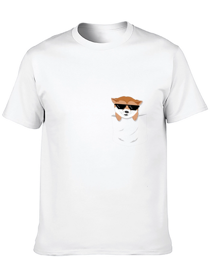 Cool Doge Pocket T-Shirt - Funny Meme Tee