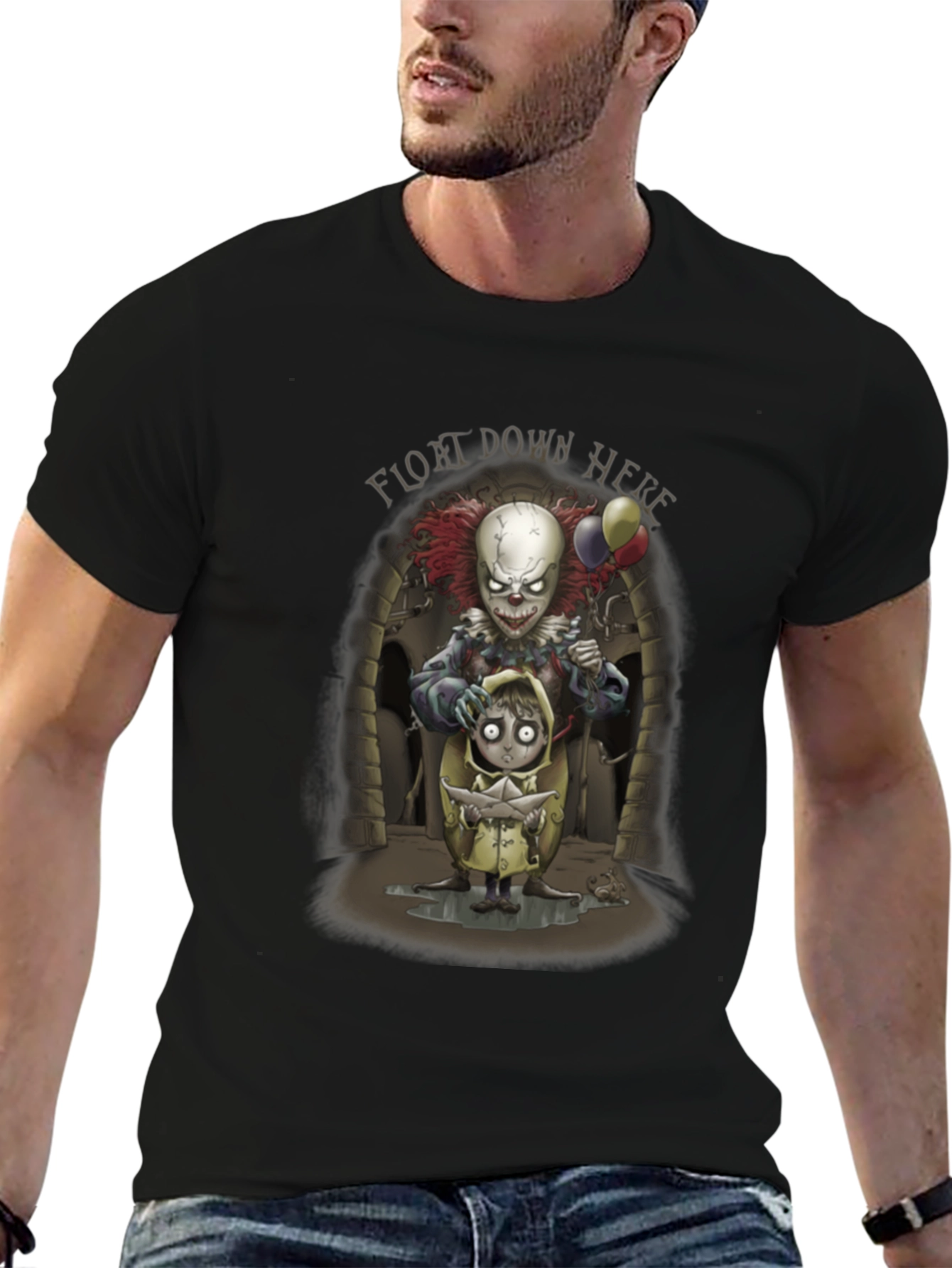 It Float Down Here Clown Graphic T-Shirt