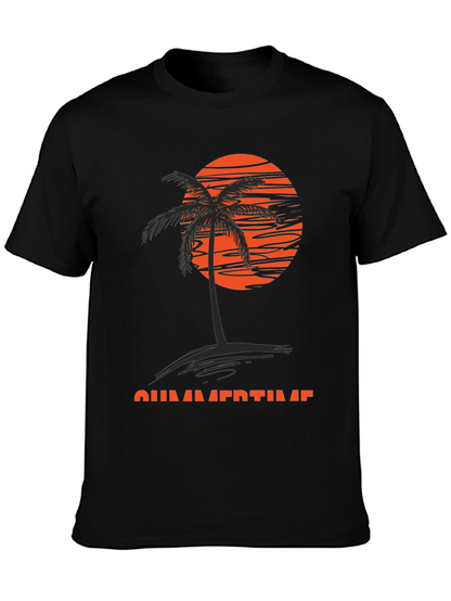 Summertime Palm Tree Graphic T-Shirt