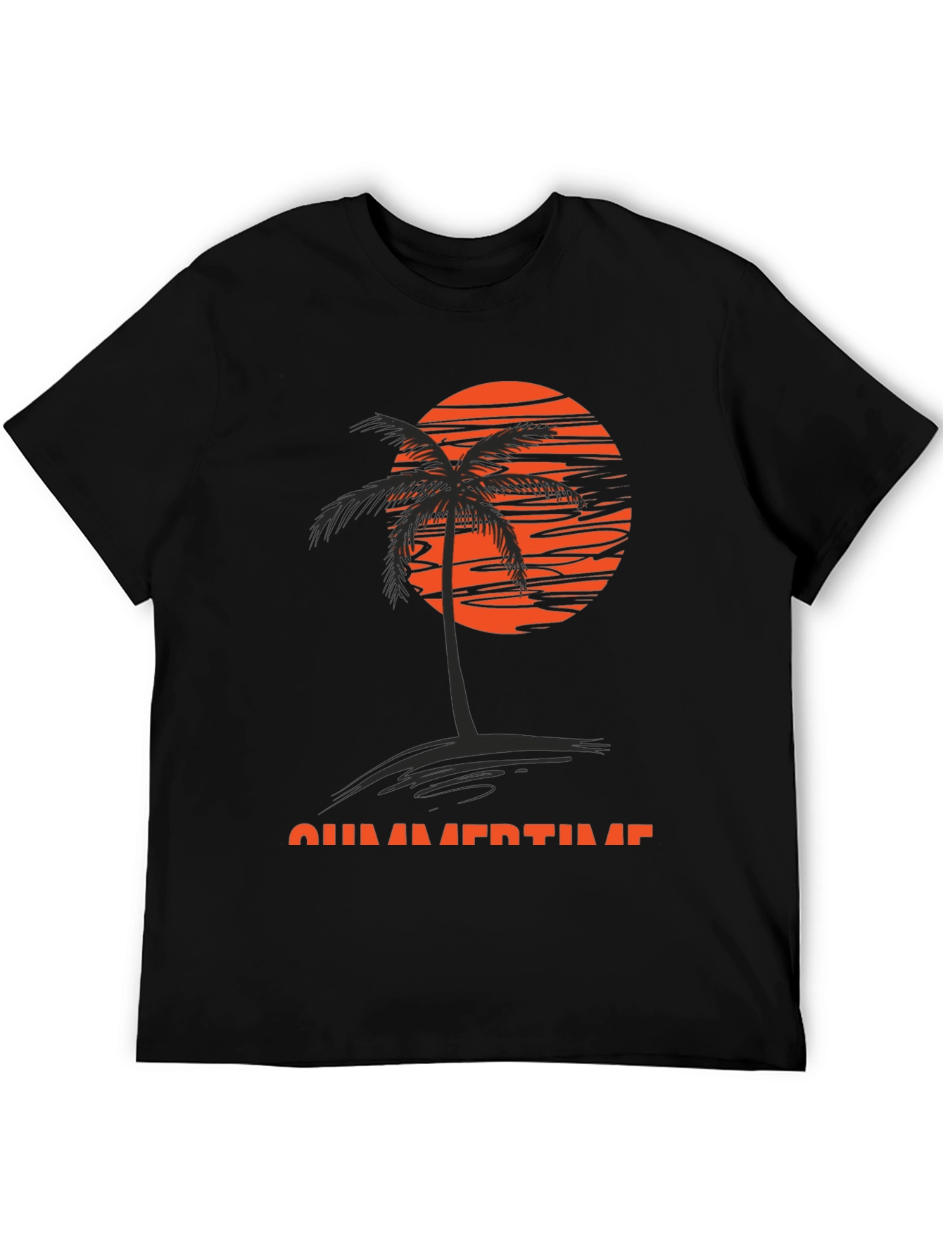 Summertime Palm Tree Graphic T-Shirt
