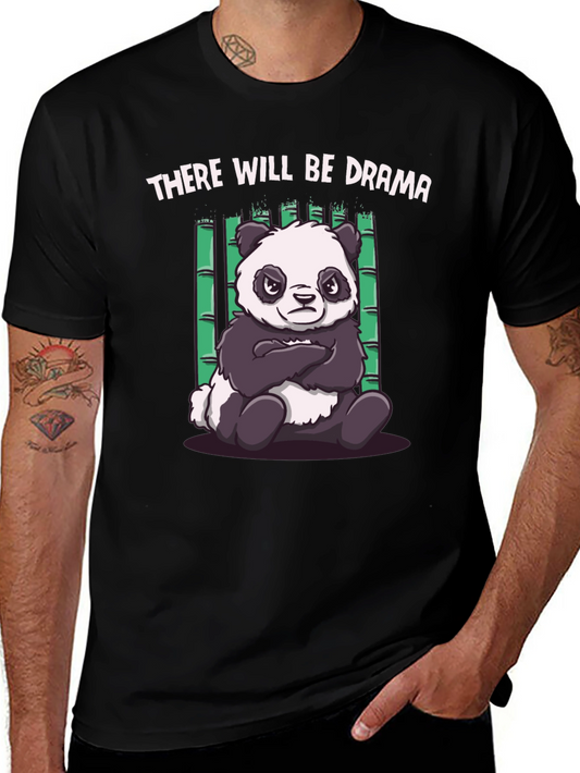 Drama Panda Black T-Shirt - Funny Graphic Tee