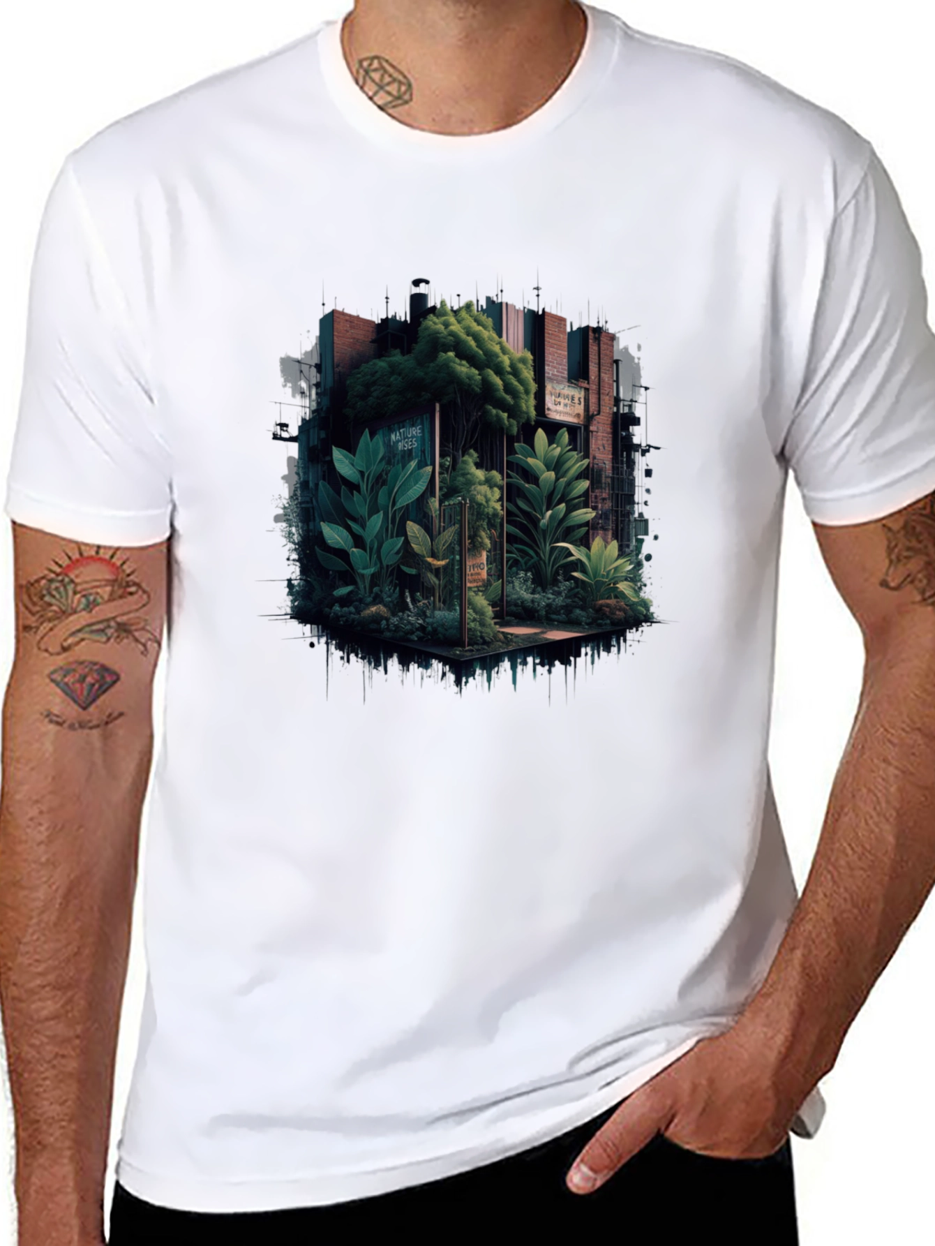 Nature-Inspired Graphic Tee - Urban Jungle