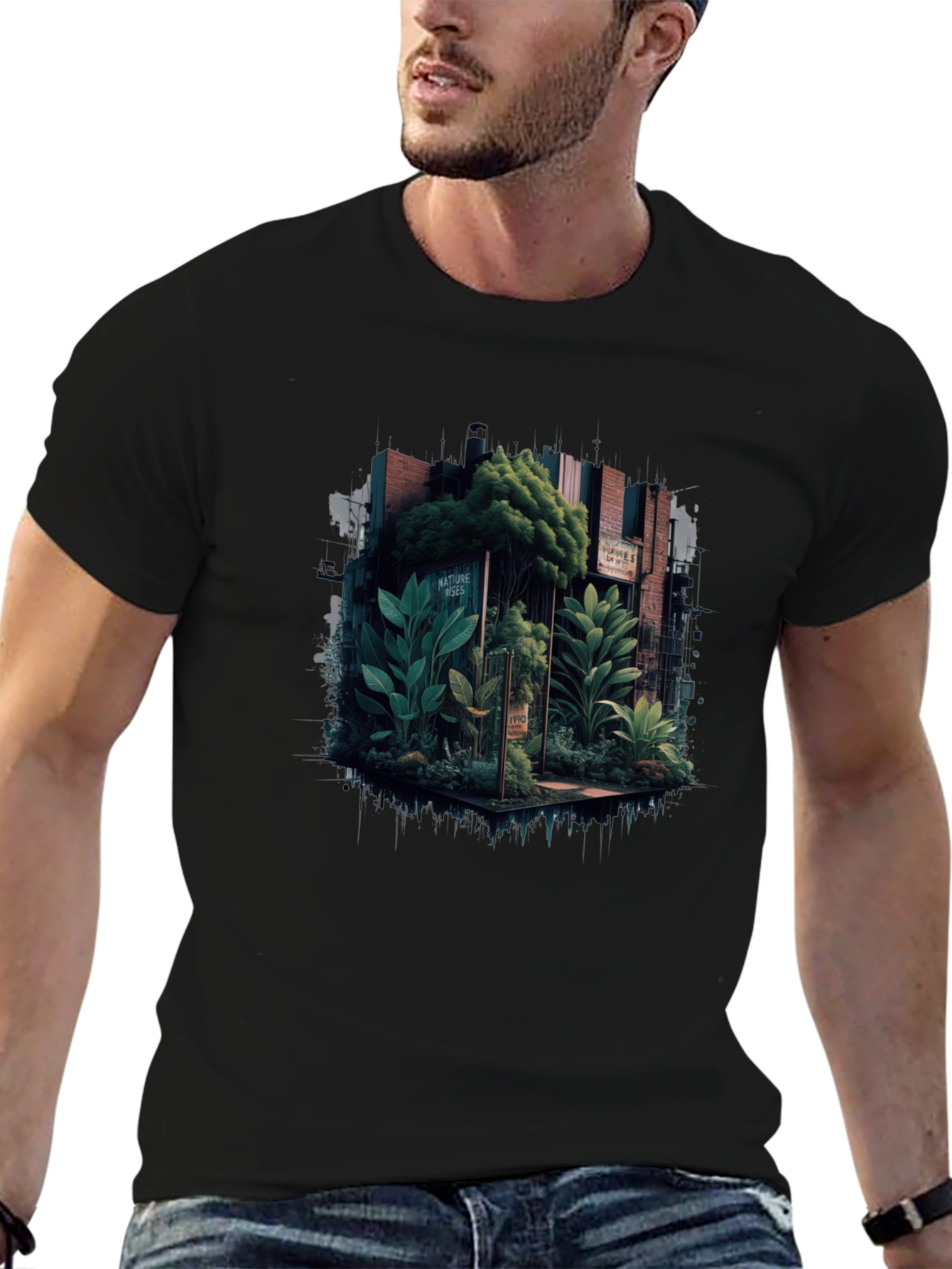 Nature-Inspired Graphic Tee - Urban Jungle