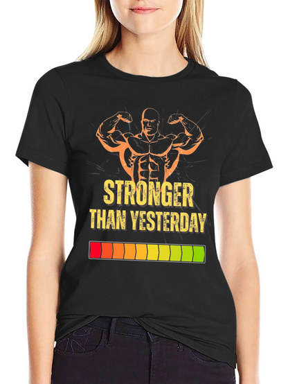 Stronger Than Yesterday Graphic Tee - Black