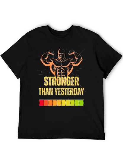 Stronger Than Yesterday Graphic Tee - Black