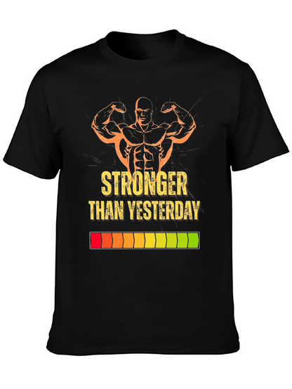 Stronger Than Yesterday Graphic Tee - Black