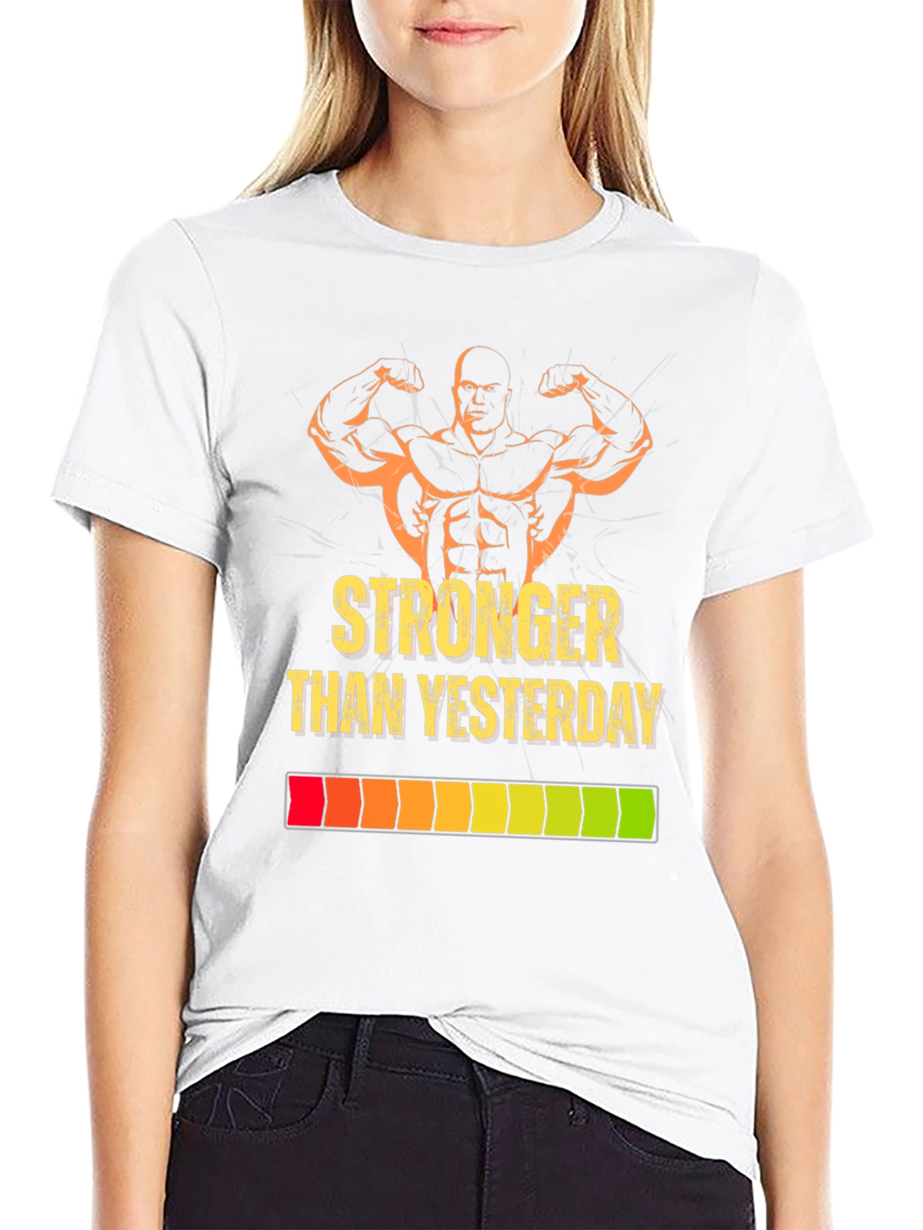 Stronger Than Yesterday Graphic Tee - Black