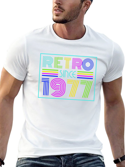 Retro Since 1977 Graphic Tee - Stylish Birthday Shirt