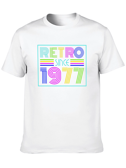 Retro Since 1977 Graphic Tee - Stylish Birthday Shirt