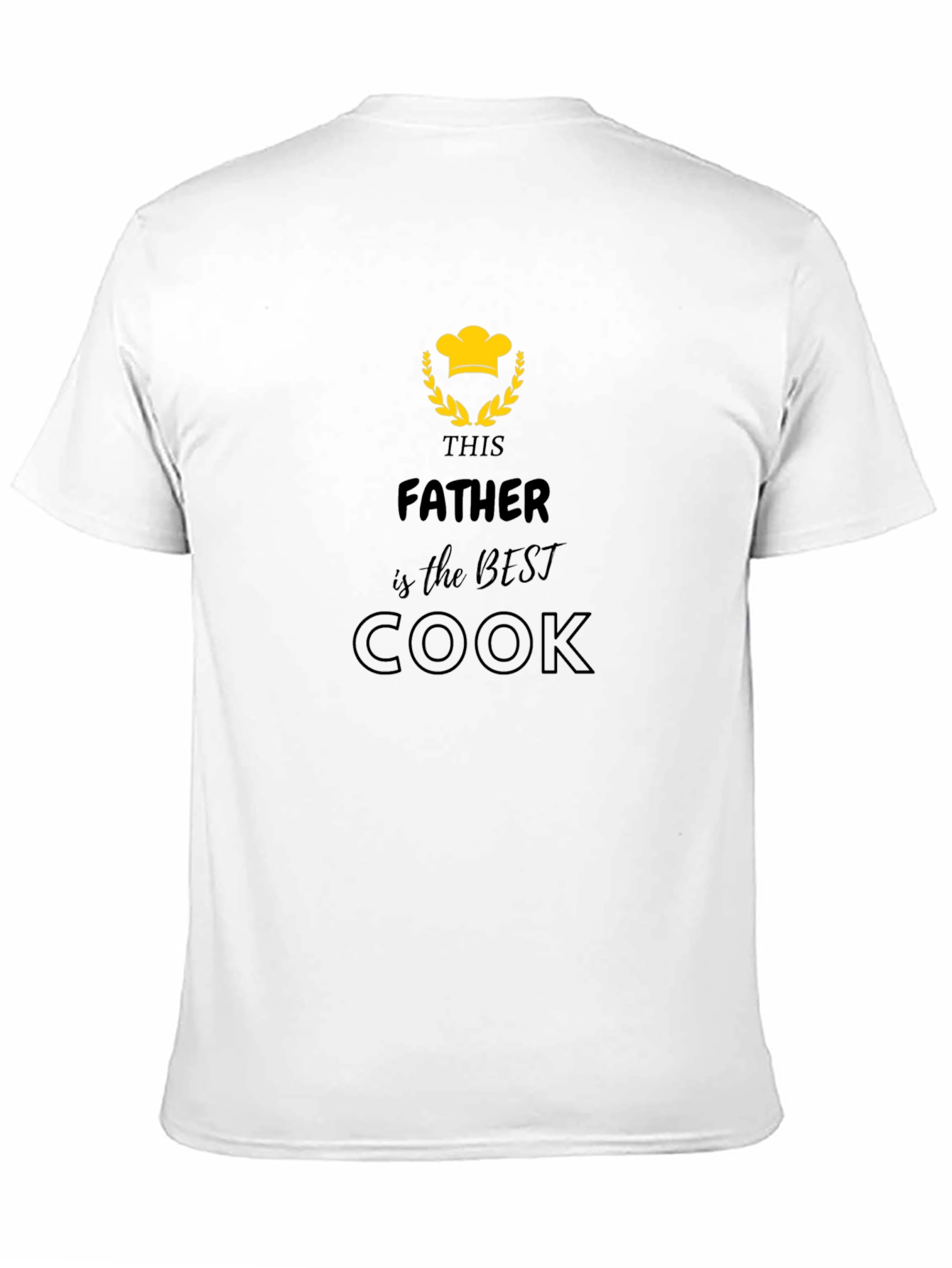 Best Father Cook T-Shirt - Black Graphic Tee
