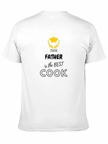Best Father Cook T-Shirt - Black Graphic Tee