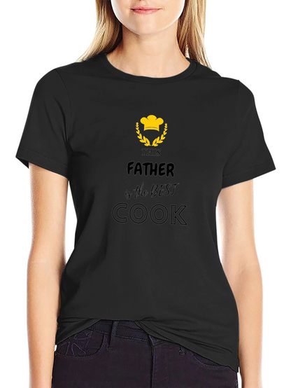 Best Father Cook T-Shirt - Black Graphic Tee