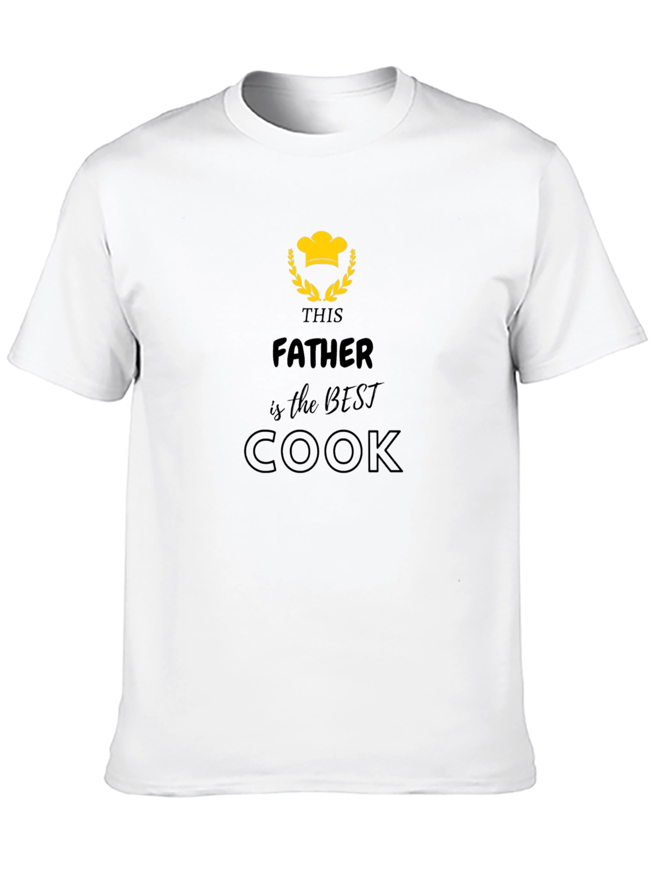Best Father Cook T-Shirt - Black Graphic Tee