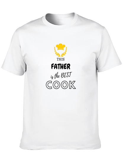 Best Father Cook T-Shirt - Black Graphic Tee