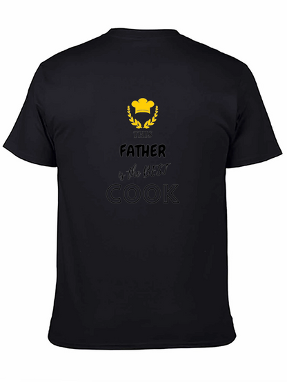 Best Father Cook T-Shirt - Black Graphic Tee