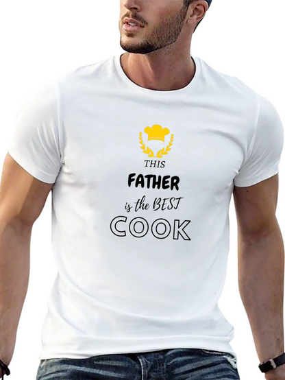 Best Father Cook T-Shirt - Black Graphic Tee