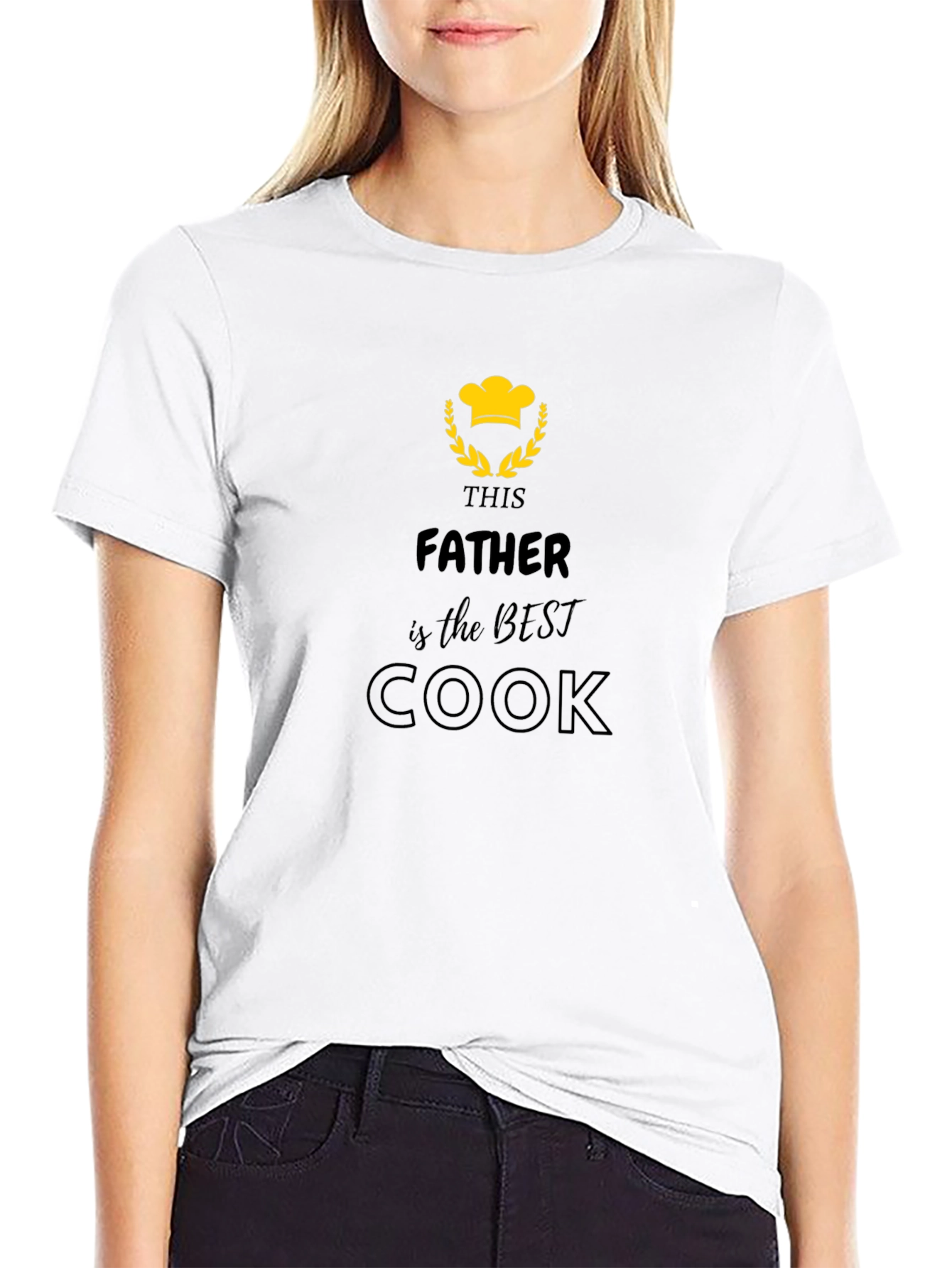 Best Father Cook T-Shirt - Black Graphic Tee