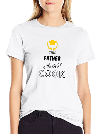 Best Father Cook T-Shirt - Black Graphic Tee