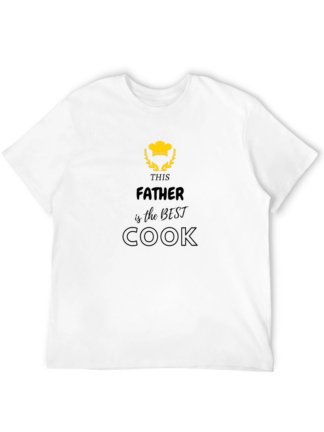 Best Father Cook T-Shirt - Black Graphic Tee