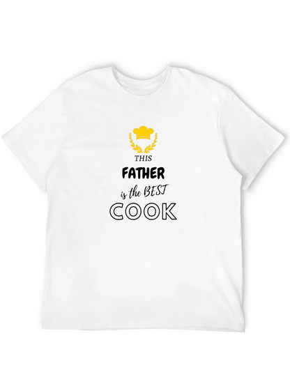 Best Father Cook T-Shirt - Black Graphic Tee