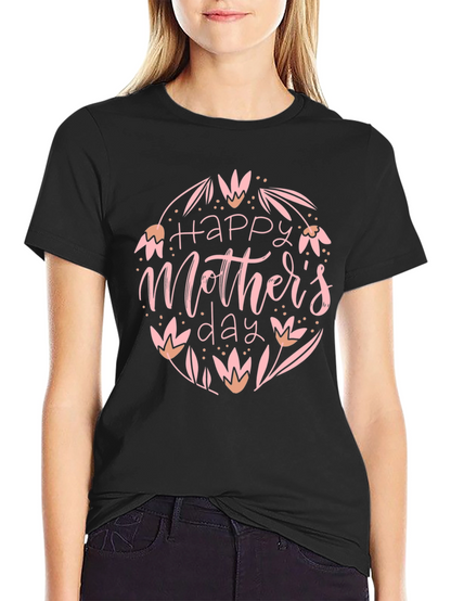 Happy Mothers Day T-Shirt - Floral Design