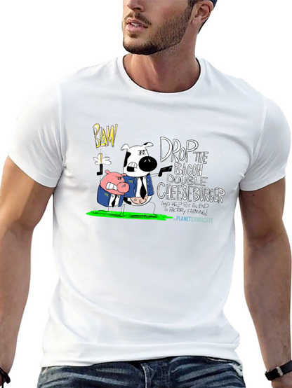 Drop the Bacon Cheeseburger Black T-Shirt