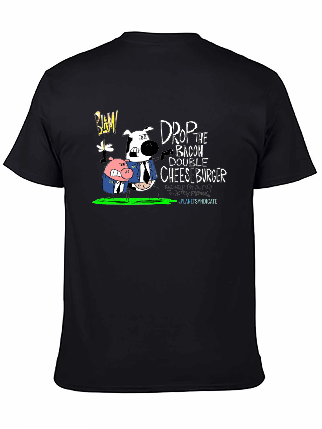 Drop the Bacon Cheeseburger Black T-Shirt