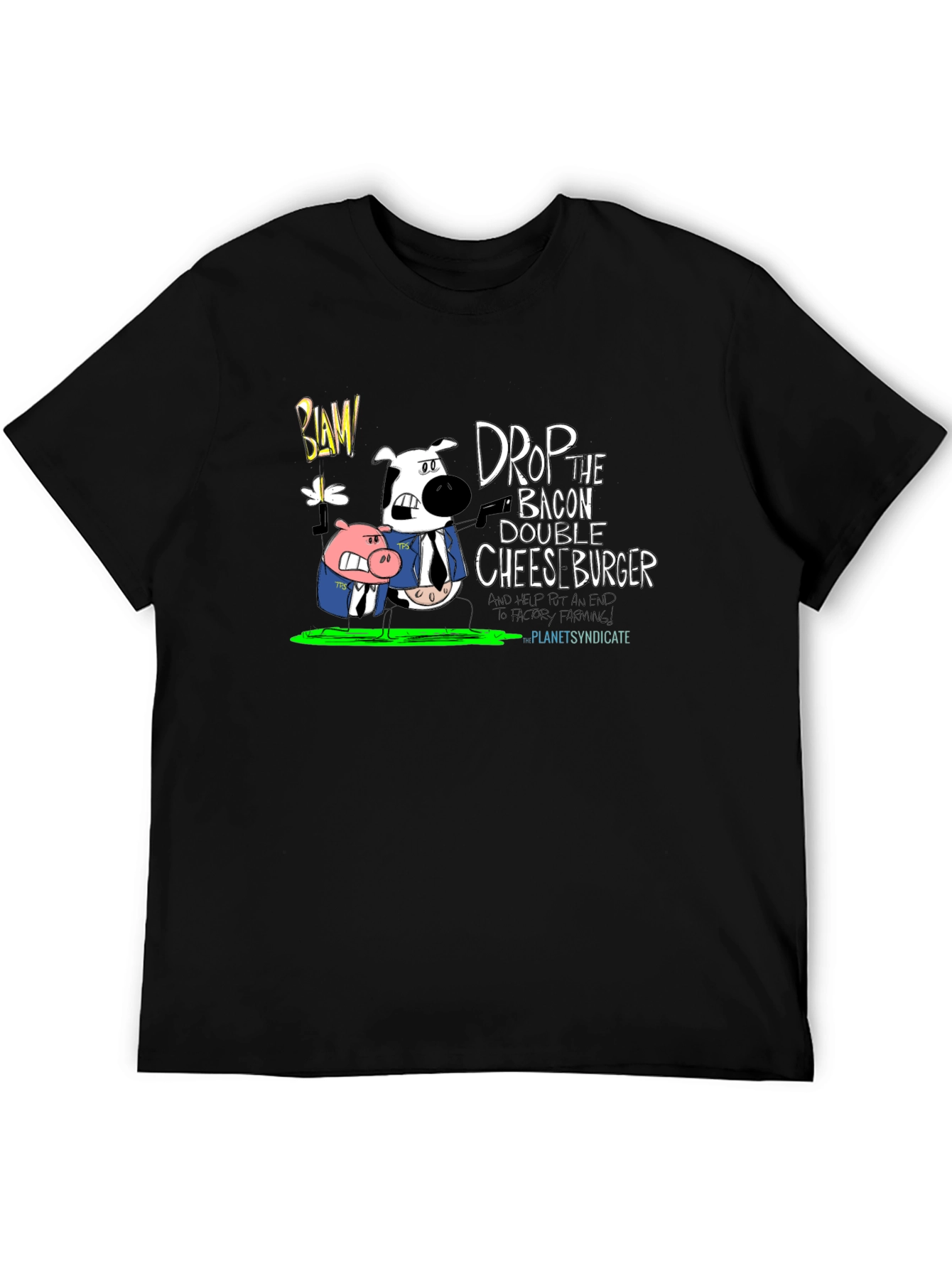Drop the Bacon Cheeseburger Black T-Shirt