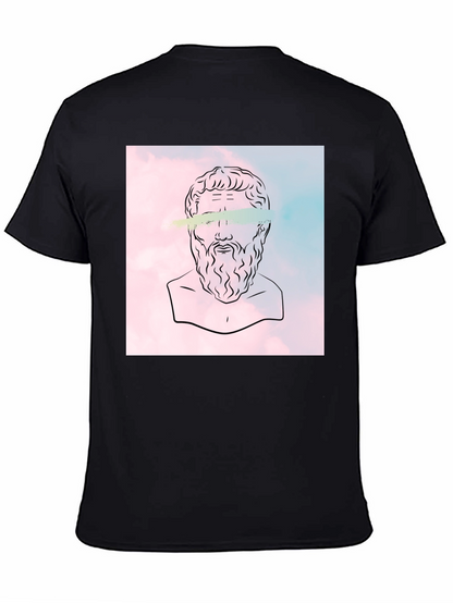 Philosopher Graphic Tee - Classic Black Cotton T-Shirt
