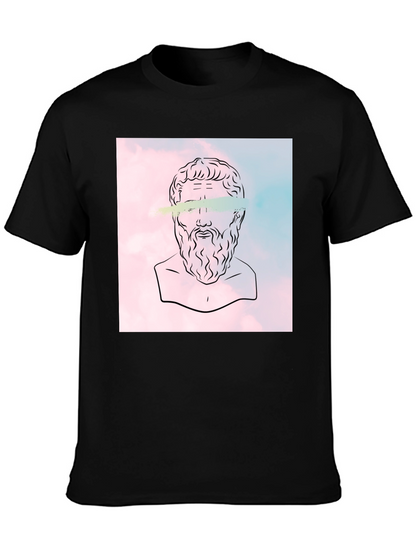 Philosopher Graphic Tee - Classic Black Cotton T-Shirt