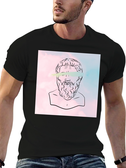 Philosopher Graphic Tee - Classic Black Cotton T-Shirt