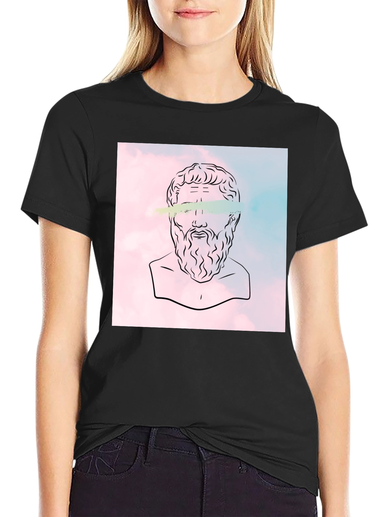 Philosopher Graphic Tee - Classic Black Cotton T-Shirt