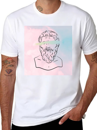 Philosopher Graphic Tee - Classic Black Cotton T-Shirt