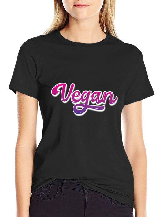 Vegan Graphic Print Black T-Shirt