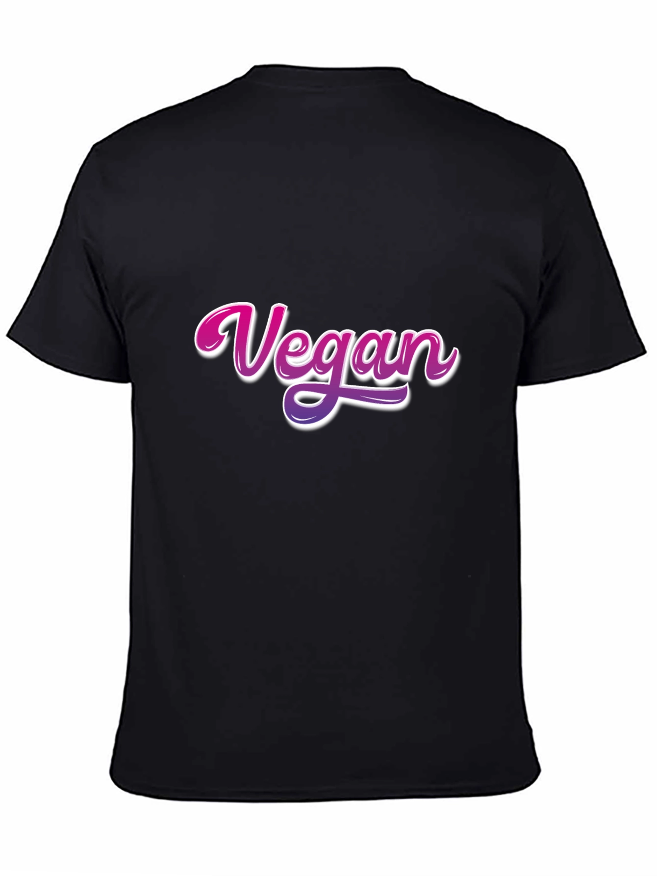 Vegan Graphic Print Black T-Shirt