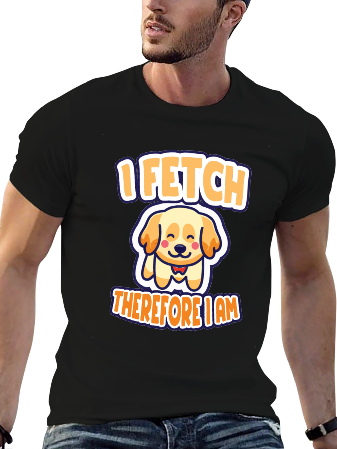 I Fetch Therefore I Am Dog T-Shirt