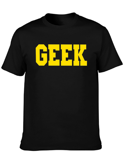 Geek Tee - Black Cotton T-Shirt
