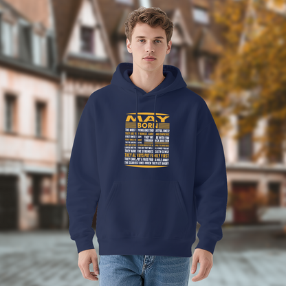 May Born Personality Traits Typography Hoodie