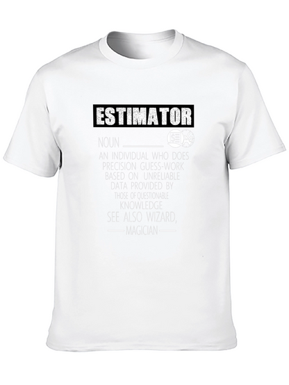 Estimator Definition T-Shirt: Wizard Magician Noun