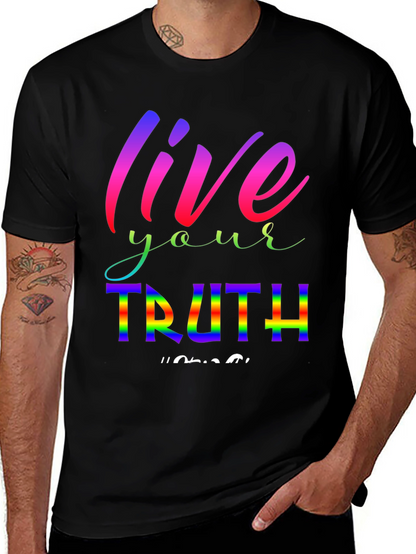 Live Your Truth Rainbow Graphic Tee
