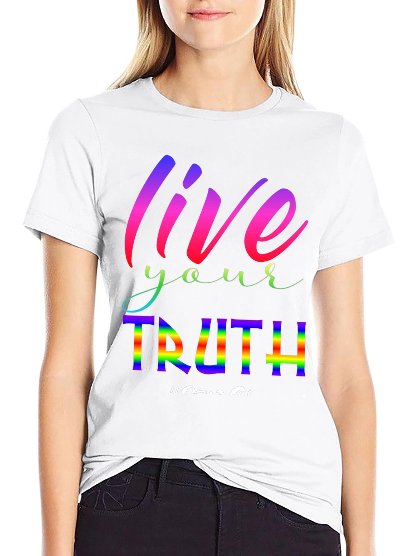 Live Your Truth Rainbow Graphic Tee