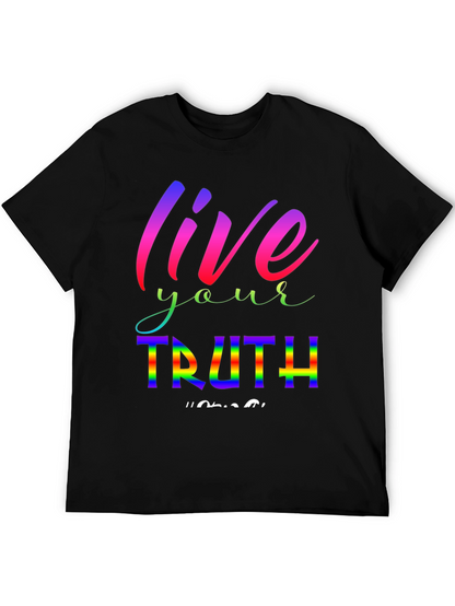 Live Your Truth Rainbow Graphic Tee