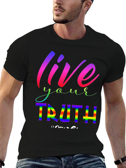 Live Your Truth Rainbow Graphic Tee
