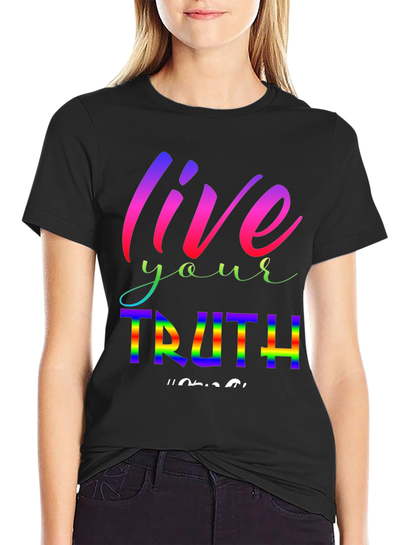Live Your Truth Rainbow Graphic Tee