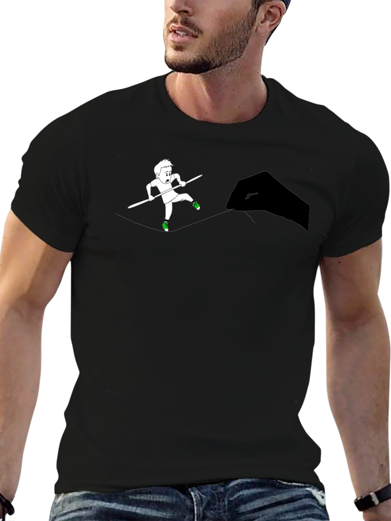 Tightrope Walker Graphic Tee - Black
