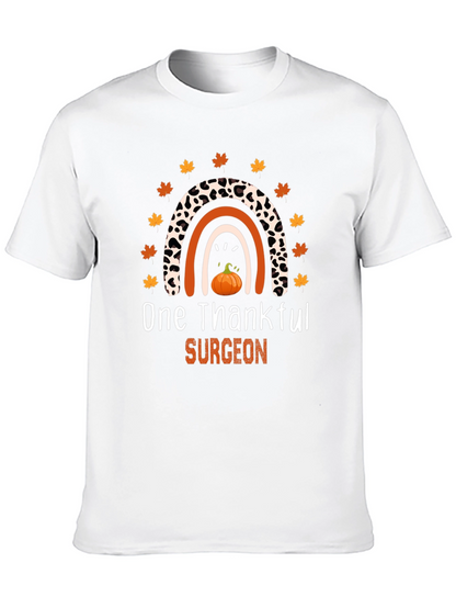 Thankful Surgeon Thanksgiving Rainbow T-Shirt