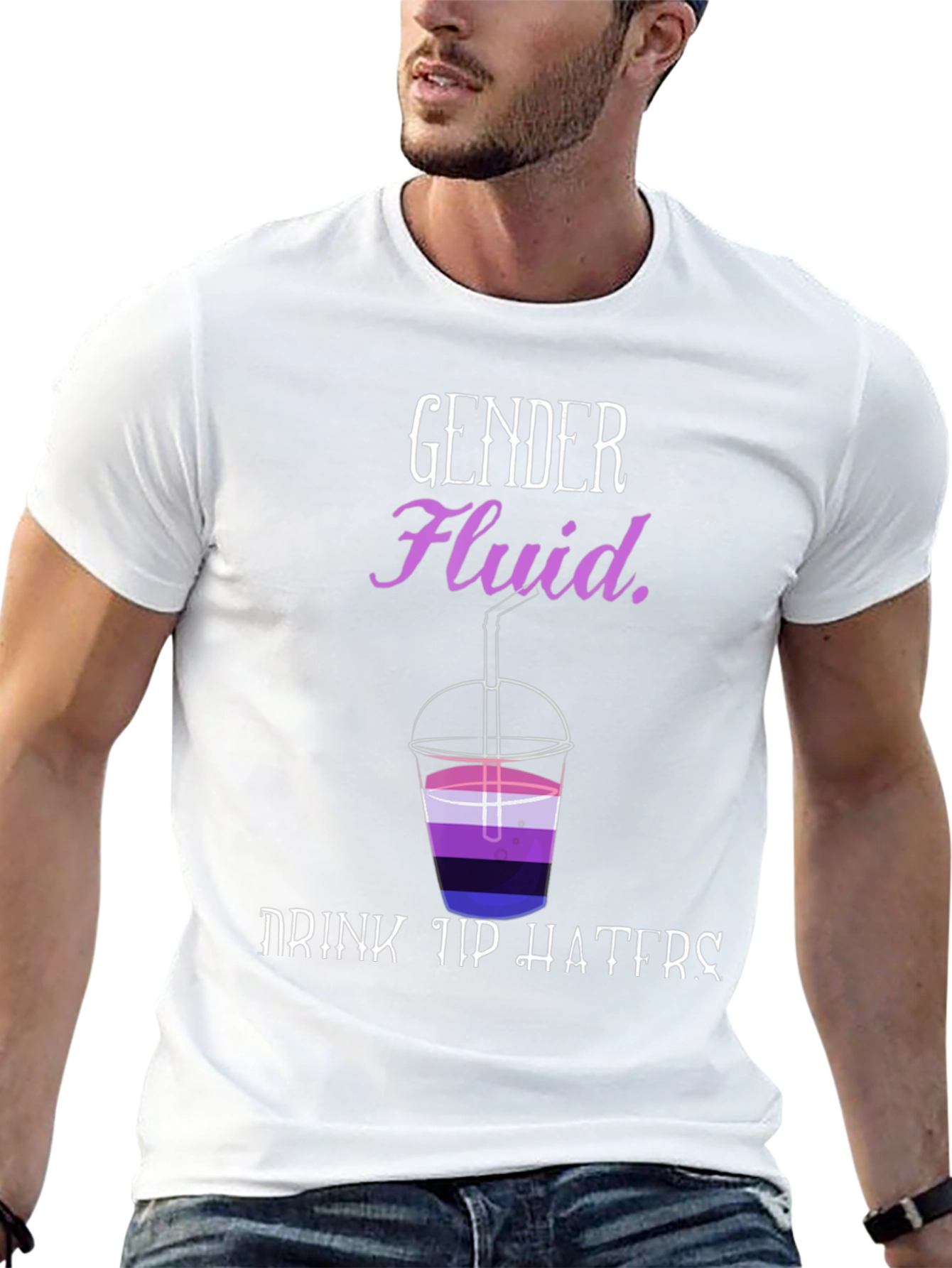 Gender Fluid Shirt - Drink Up Haters Pride Tee