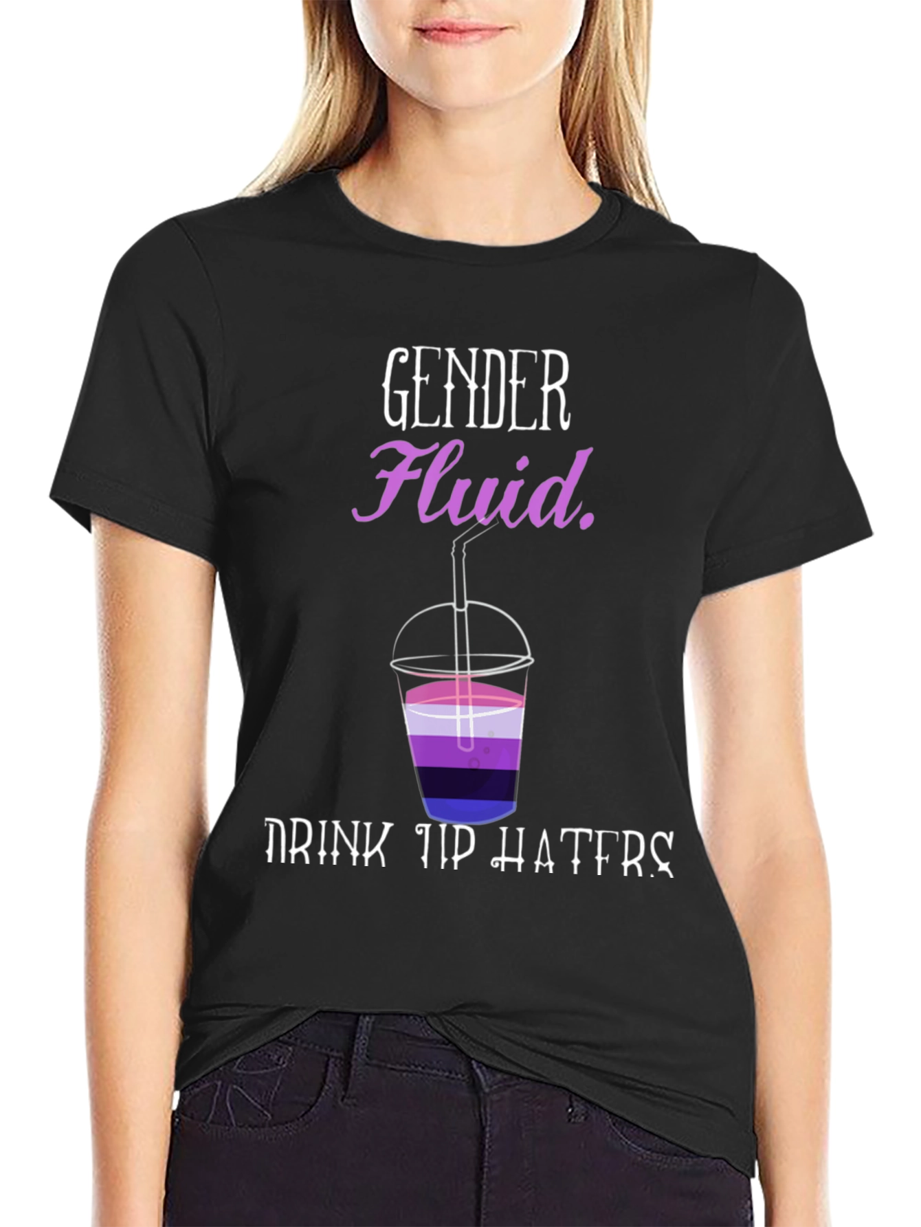 Gender Fluid Shirt - Drink Up Haters Pride Tee