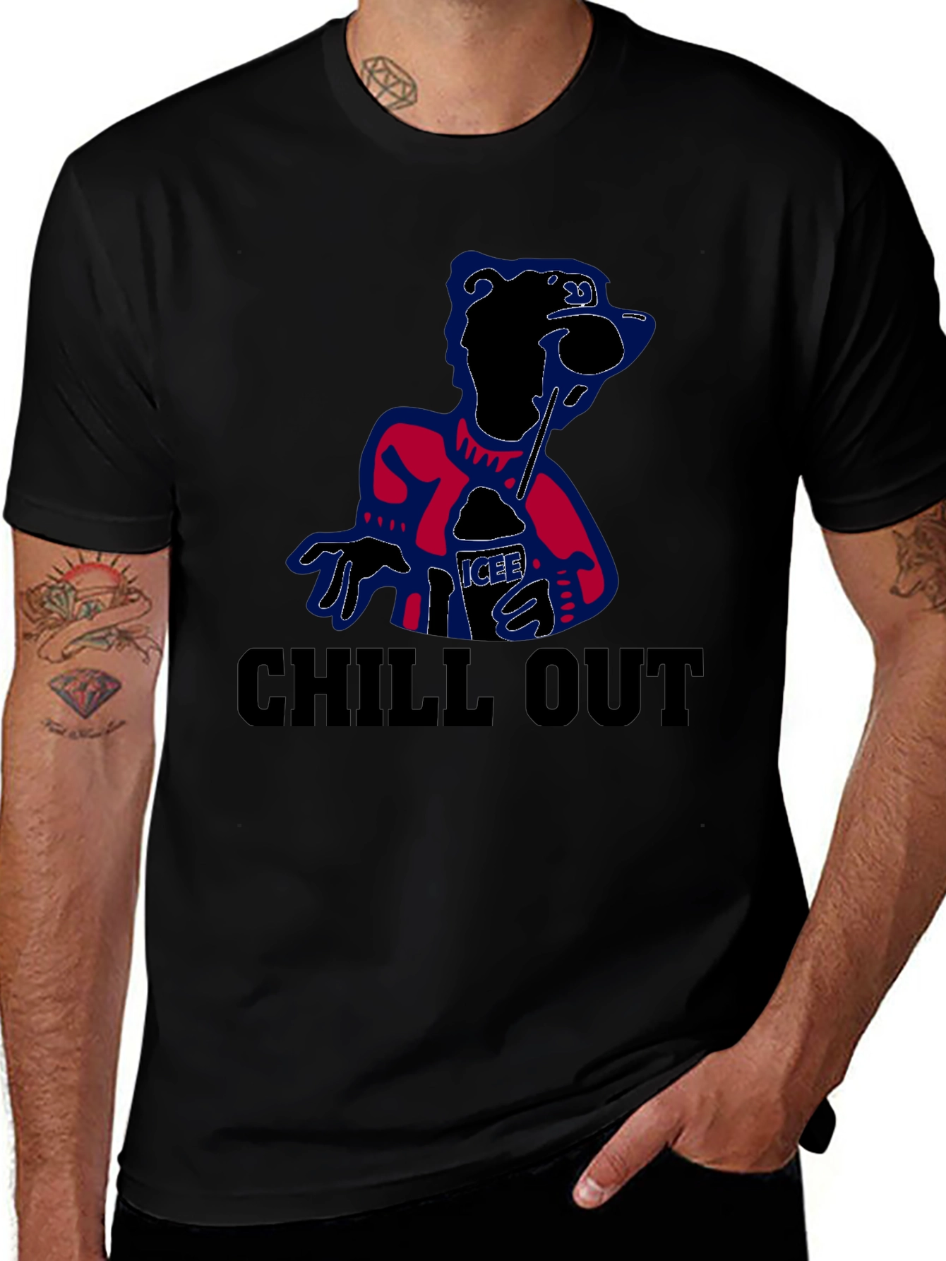 Chill Out Icee Tee - Mens Black Graphic T-Shirt